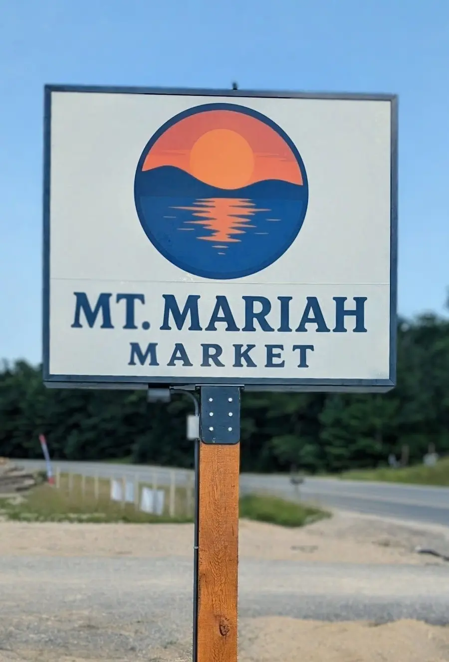 Mt Mariah Market road sign
